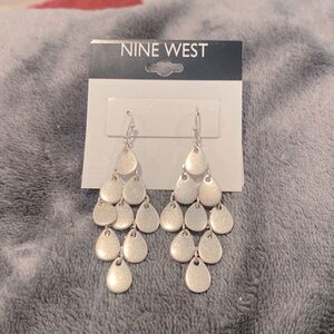 Chandelier Earrings - muted silver